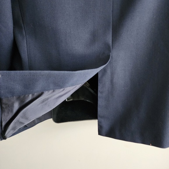 Tip Top Blazer Mens 42R Navy Blue Wool Blend Grad Career Formal Event Prom Work - Picture 4 of 16